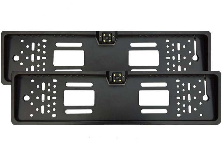 Камера заднего вида в авто номерной рамке с 4 LED подсветкой Black PR4