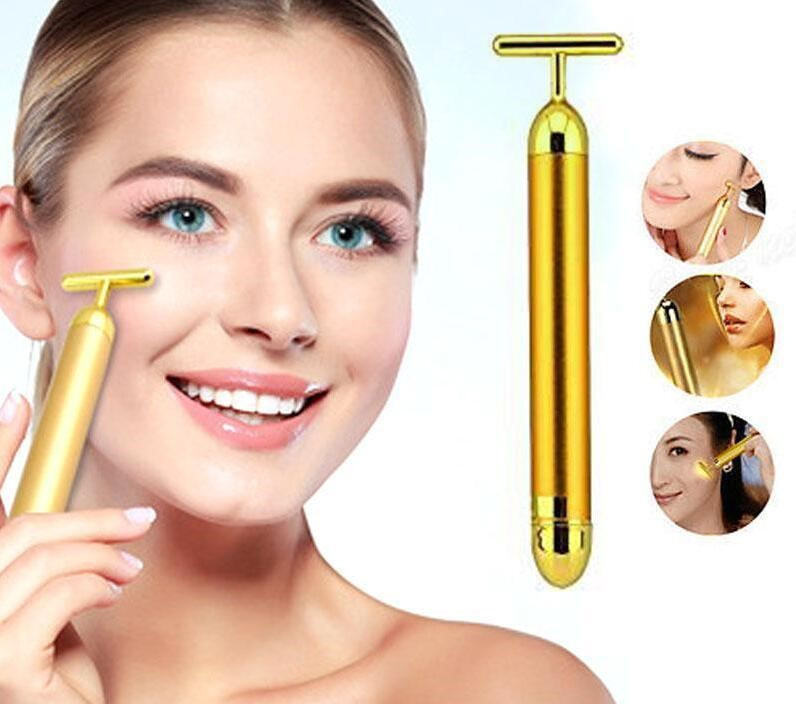 Ионный вибромассажер для лица Energy Beauty Bar REVOSKIN Gold | массажер для лица PR3
