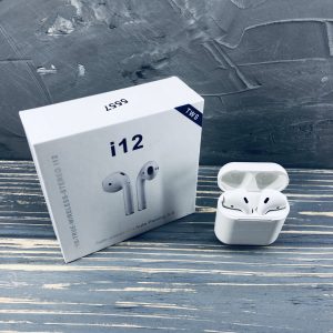Беспроводные Bluetooth наушники Mdr Double i12 BT Sensor с кейсом CG08 PR4