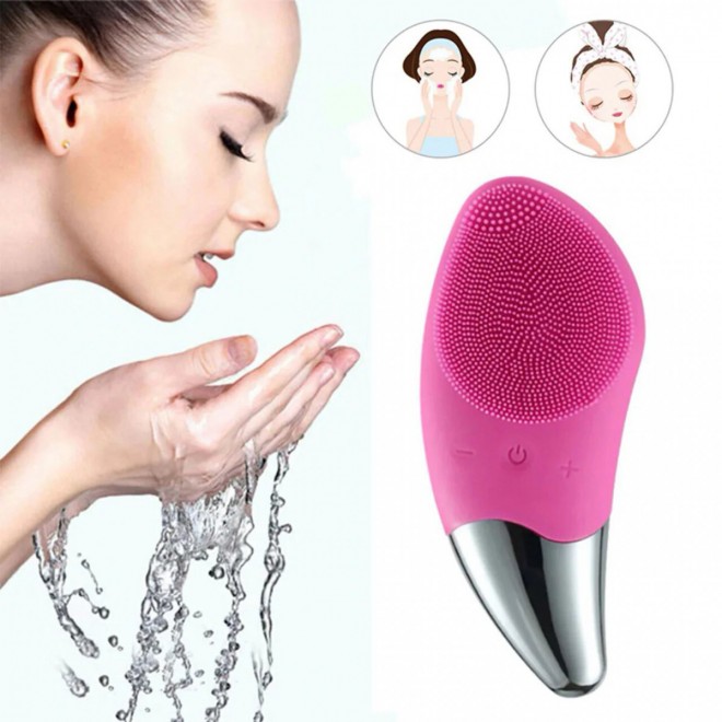 Електрична силіконова щітка Sonic Facial Brush Вібро - щіточка масажер для очищення шкіри обличчя та тіла - Зображення 2