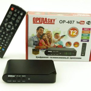 TV тюнер Т2 приемник для цифрового ТВ Operasky DVB-Т2 OP-407 USB Wi-Fi PR4