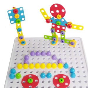 Мозаика конструктор с шуруповертом Creative Puzzle 193 детали CG01 PR4