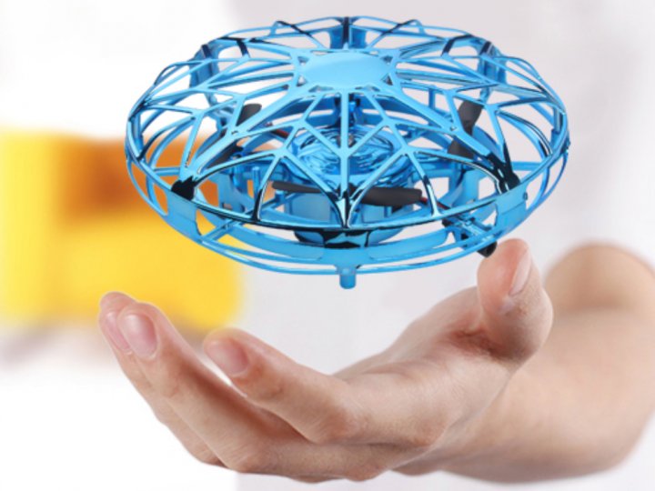 Инновационная игрушка! Летающая тарелка BauTech Дрон Flynova UFO сенсорный спиннер бумеранг летающий с LED подсветкой - Зображення 4