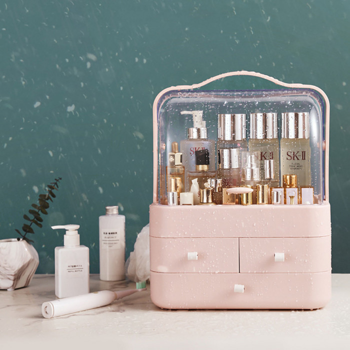 Органайзер для косметики Cosmetic Storage Box Двоярусний пилозахисний водонепроникний бокс - Зображення 5