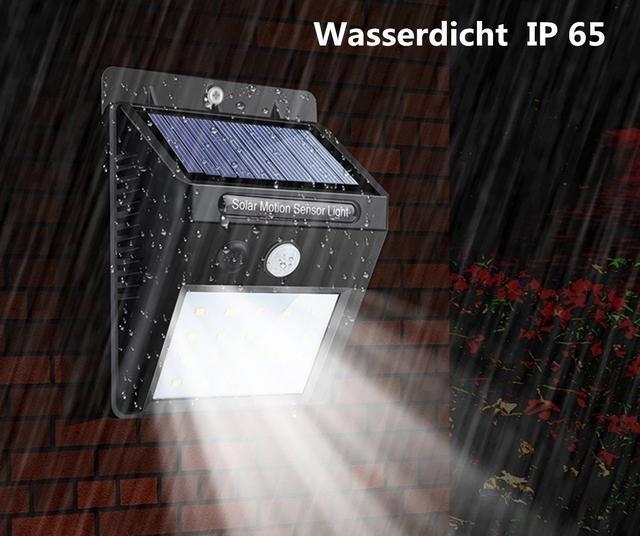 Світильник 20 Solar LED Solar Motion Sensor Light із датчиком руху на сонячних батареях - Зображення 5