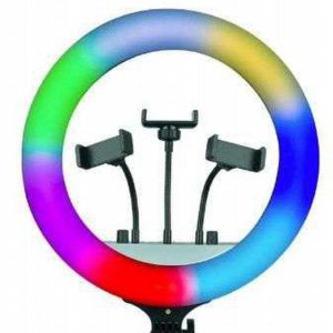 Кільцева RGB селфі - лампа, 36 см ∙ Світлодіодна лампа з пультом MJ36