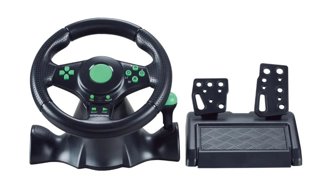 Джойстик кермо ігрове 3 В 1 Vibration Steering Wheel PS2/PS3/PC USB з вібровіддачею/ Ігрове спортивне кермо - Зображення 3