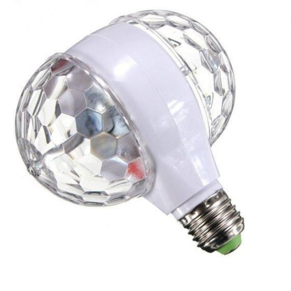 Диско - лампа з патроном, що обертається Led lamp RGB Диско куля - Зображення 5