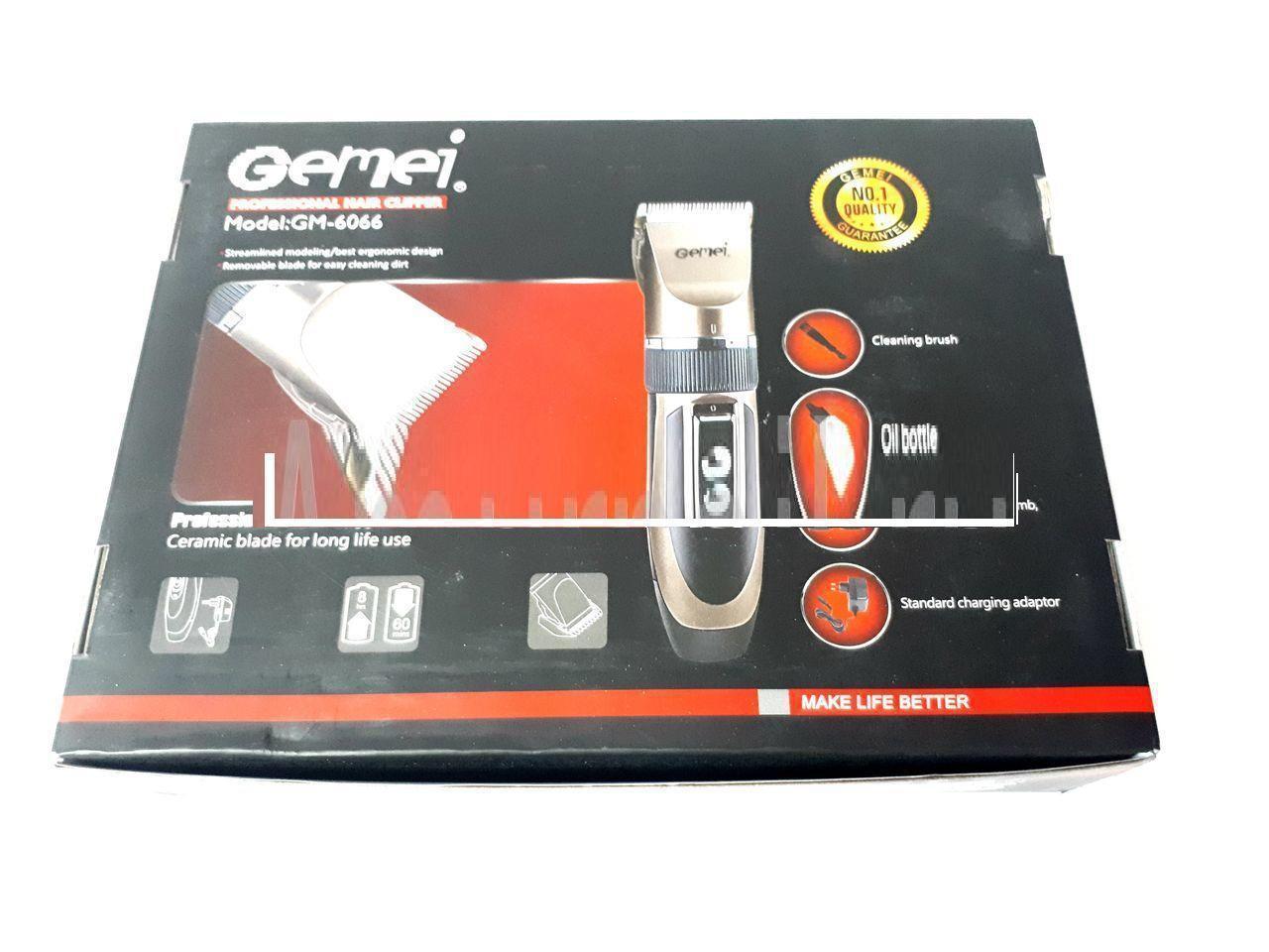 Профессиональная аккумуляторная машинка для стрижки GEMEI GM 6066 CG21 PR4 - Зображення 2