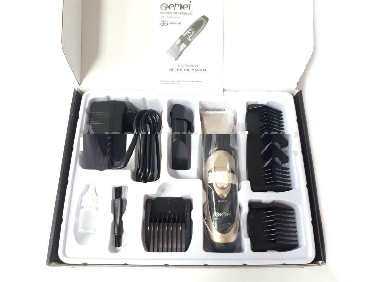 Профессиональная аккумуляторная машинка для стрижки GEMEI GM 6066 CG21 PR4 - Зображення 3