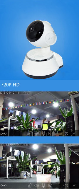 WI-FI IP-камера DL- V3 new (1.0MP - 1280*720P, инфракрасное ночное видение, с вращением, поддержка TF карты - Зображення 2