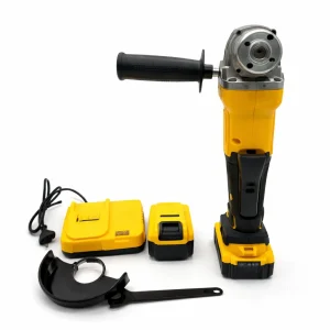 Акумуляторна болгарка 24V з 2 акумуляторами YELLOW • Кутова шліфувальна машина бездротова для різання, шліфування та зачищення