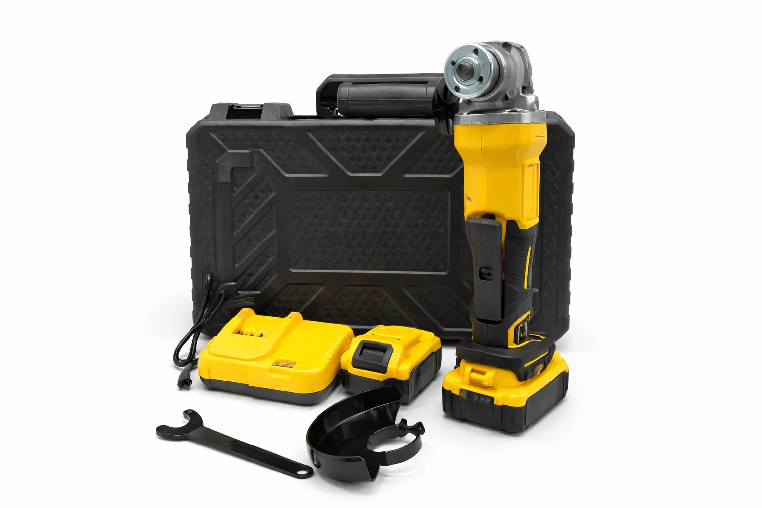 Акумуляторна болгарка 24V з 2 акумуляторами YELLOW • Кутова шліфувальна машина бездротова для різання, шліфування та зачищення - Зображення 2
