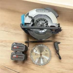 Акумуляторна циркулярна пила Circular Saw X-510 48V з 2 АКБ • Бездротова ручна дискова пила для різання дерева, дощок і листових матеріалів