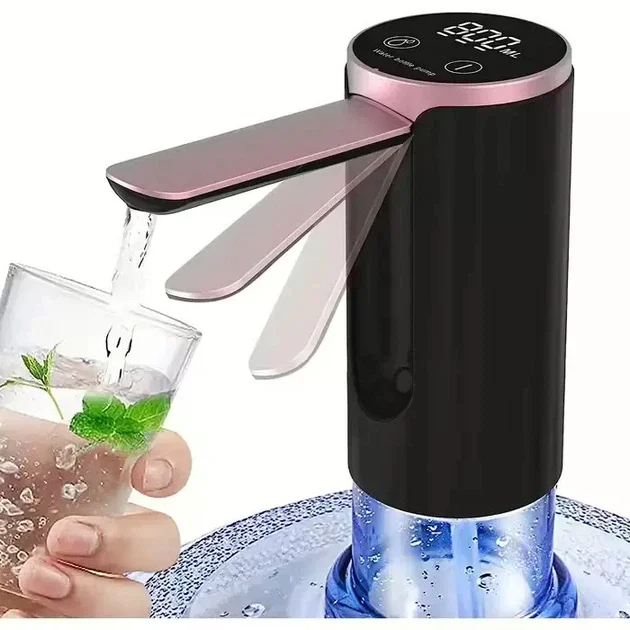 Автоматична помпа для води LY-1081 з USB-зарядкою • Електричний диспенсер Water Dispenser для бутля, дому, офісу та дачі