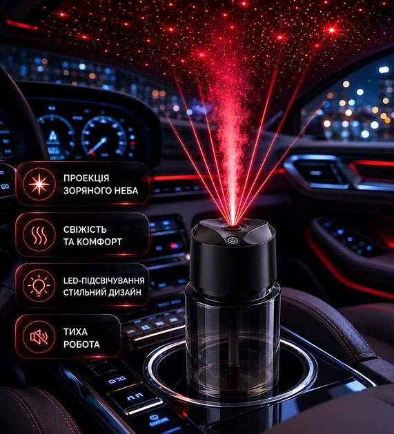 Автомобільний ароматизатор Starry Sky XT056 • Аромадифузор «зоряне небо» для авто, салону, дому та робочого простору - Зображення 5