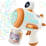 Дитячий автоматичний пістолет для мильних бульбашок Toy Bubble Gun • Іграшковий бульбашкомет для вулиці, свят, прогулянок і активних ігор