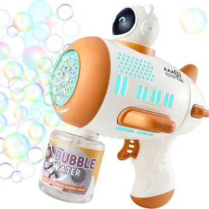 Дитячий автоматичний пістолет для мильних бульбашок Toy Bubble Gun • Іграшковий бульбашкомет для вулиці, свят, прогулянок і активних ігор