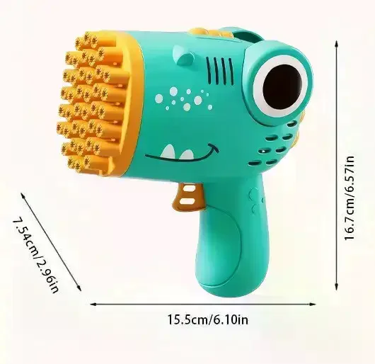 Дитячий автоматичний пістолет-кулемет для мильних бульбашок Bubble Blaster AND 636-73 • Іграшка Bubble Gun для вулиці, свят і активних ігор - Зображення 4