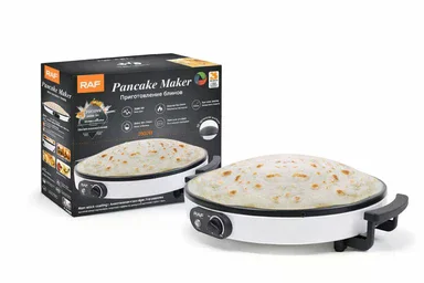 Електрична млинниця RAF R.5422 45 см 2000 Вт • Pancake Maker з антипригарним покриттям для млинців, крепів, лаваша й омлетів - Зображення 2