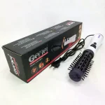 Фен-щітка для волосся GEMEI GM-4826 1000W • Обертовий фен-браш для сушіння, укладання, об’єму та створення природної хвилі