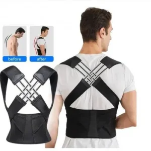 Коректор постави Posture Belt чорний L–XXL • Корсет для вирівнювання спини, підтримки попереку та розвантаження хребта