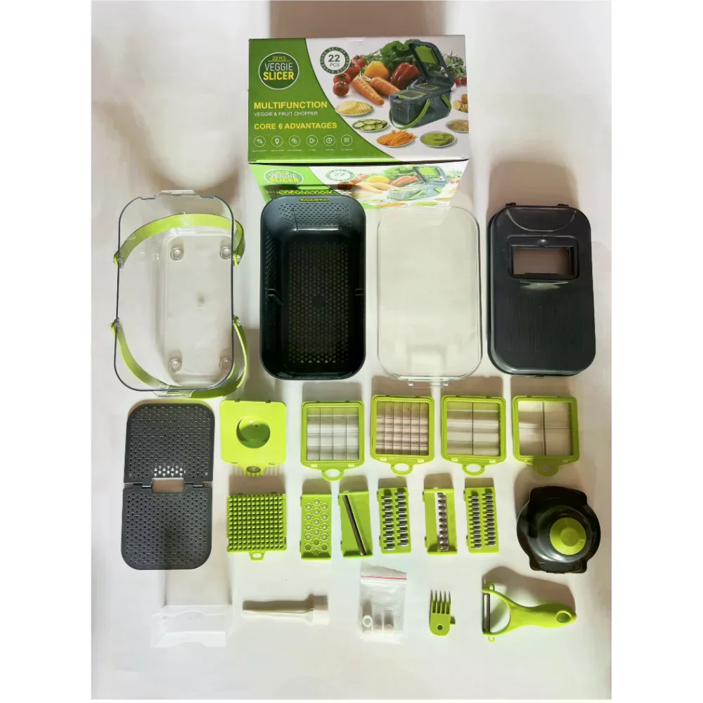Овочерізка мультислайсер AND1536 Vegetable Cutter • Ручний подрібнювач для овочів, фруктів, салатів і домашньої нарізки - Зображення 2