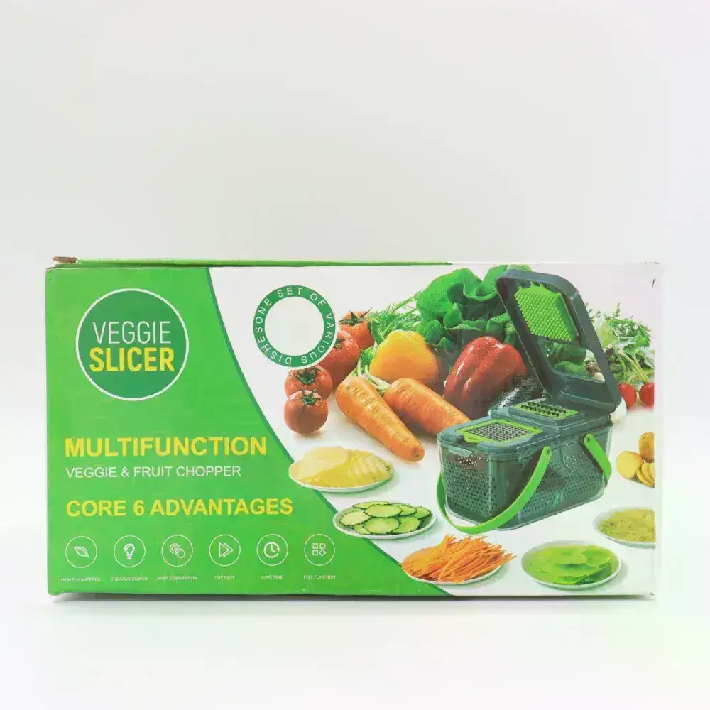 Овочерізка мультислайсер AND1536 Vegetable Cutter • Ручний подрібнювач для овочів, фруктів, салатів і домашньої нарізки - Зображення 4