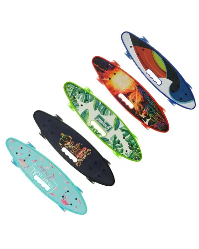 Пенніборд зі світною дошкою • Дитячий і підлітковий penny board зі світними колесами для прогулянок і активного катання