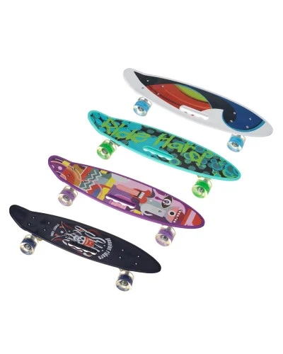 Пенніборд зі світною дошкою • Дитячий і підлітковий penny board зі світними колесами для прогулянок і активного катання - Зображення 2