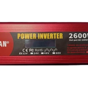 Перетворювач напруги 2600W 12V у 220V з чистою синусоїдою та LCD-дисплеєм • Інвертор для акумулятора, дому, авто та резервного живлення