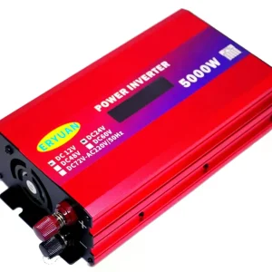 Перетворювач напруги 5000W 12V/24V у 220V з LCD-дисплеєм і підтримкою сонячної панелі • Інвертор для дому, авто, дачі та резервного живлення