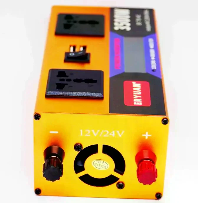 Перетворювач напруги LCD SMART 3500W 12V/24V у 220V • Автомобільний інвертор для акумулятора, дому, авто та резервного живлення - Зображення 4