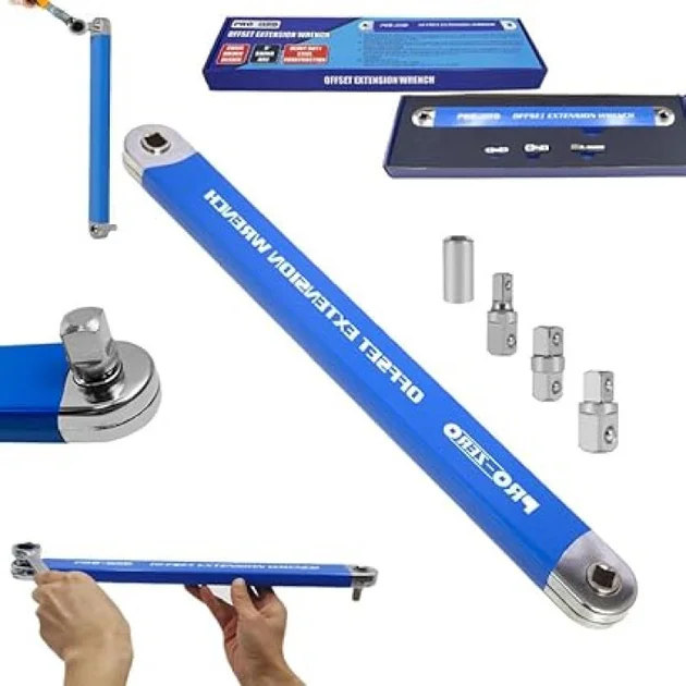 Подовжувальний ключ із храповим механізмом AND Tool 1/2", 1/4", 3/8" • Ключ-подовжувач для важкодоступних місць, авто, гаража та ремонту - Зображення 2