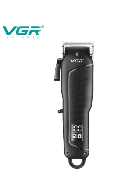 Професійна машинка для стрижки VGR V-683 для волосся та бороди • Акумуляторний тример з LED-дисплеєм, USB-зарядкою та насадками 3/6/9/12 мм - Зображення 2