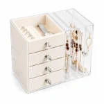 Скринька для зберігання ювелірних прикрас AND XL-1831 Makeup Box • Органайзер для каблучок, сережок, ланцюжків, косметики та аксесуарів