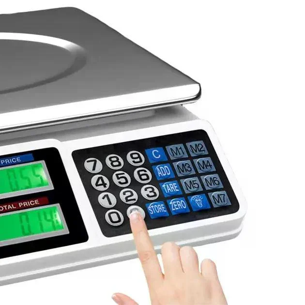 Торгові електронні ваги RIAS Digital Pricing до 40 кг • Настільні ваги з розрахунком ціни для магазину, ринку та складу - Зображення 5