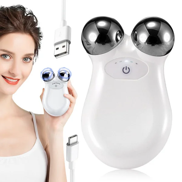 Вібраційний масажер Micro Current Skin для обличчя та тіла • Апарат для догляду за шкірою, розслаблення та домашнього б’юті-масажу - Зображення 2