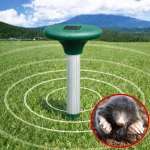 Відлякувач кротів і гризунів на сонячній батареї Solar Rodent Repeller (2 шт в комплекті) ∙ Ультразвуковий відлякувач для саду та городу від кротів мишей і польових шкідників