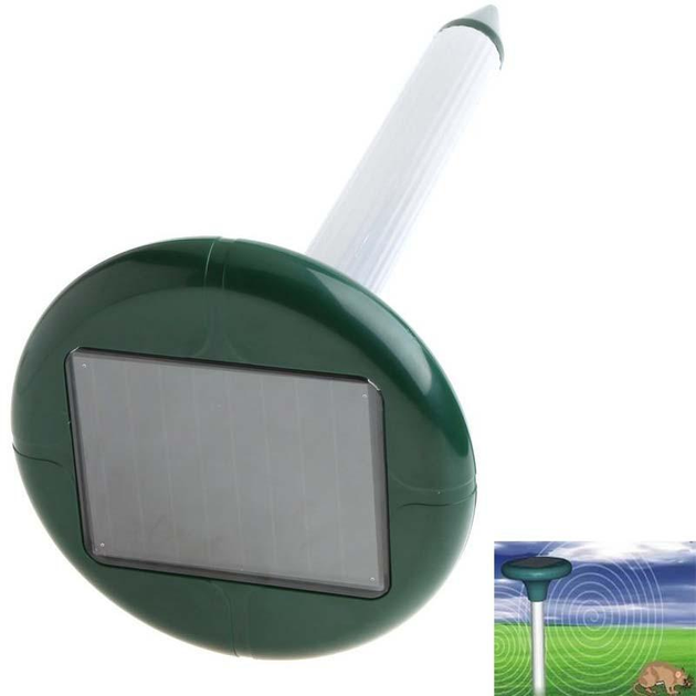 Відлякувач кротів і гризунів на сонячній батареї Solar Rodent Repeller (2 шт в комплекті) ∙ Ультразвуковий відлякувач для саду та городу від кротів мишей і польових шкідників - Зображення 5