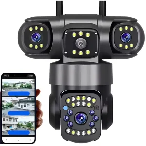 Вулична поворотна камера 4G Smart Camera SO-14 • Камера відеоспостереження з SIM-карткою для дому, дачі та бізнесу • Розумна IP камера для зовнішнього спостереження та віддаленого контролю