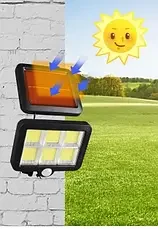 Вуличний акумуляторний LED ліхтар на сонячній батареї Solar Street Light SL-F120 • Світлодіодний автономний прожектор для двору, вулиці, саду та дачі - Зображення 2