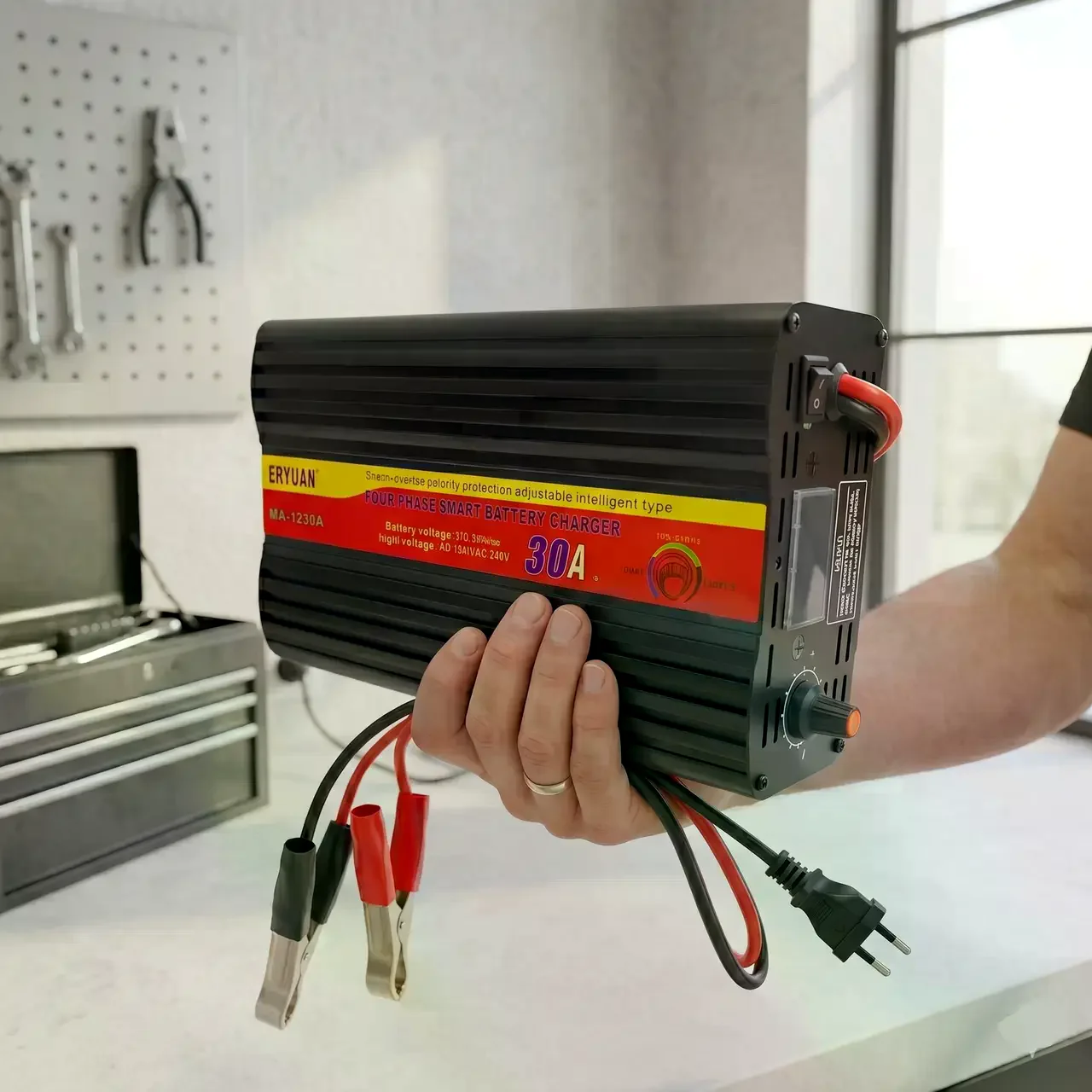 Зарядний пристрій EY-1230A 30A 12V для свинцево-кислотних акумуляторів • Автоматична зарядка АКБ для авто, мото, ДБЖ і техніки - Зображення 5